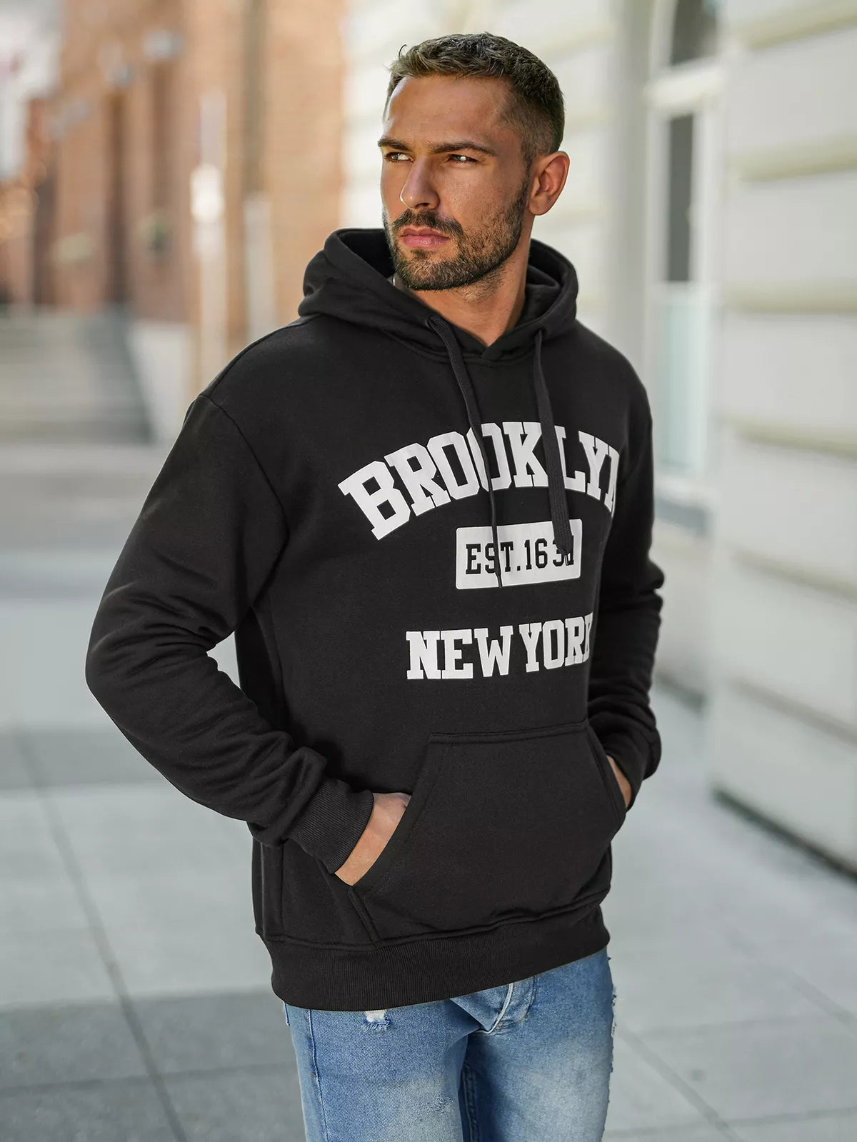 Men's black sweater Brooklyn