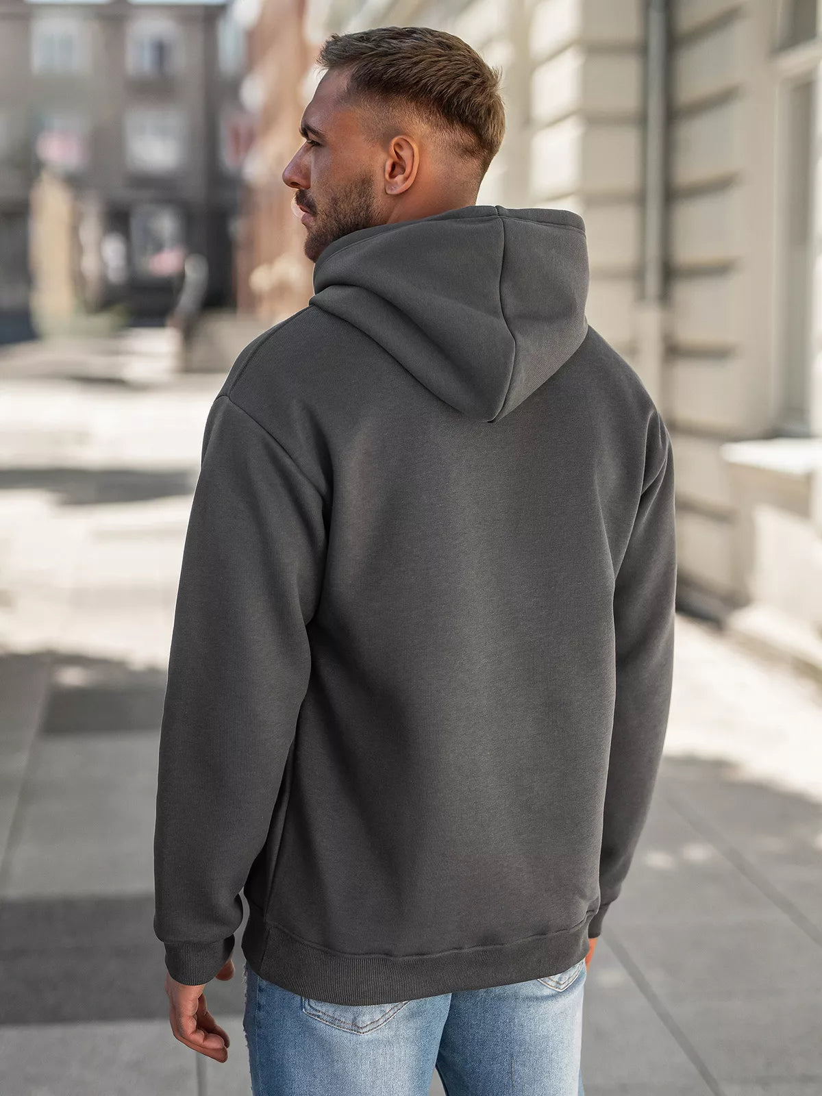 Men's dark gray hoodie Bad