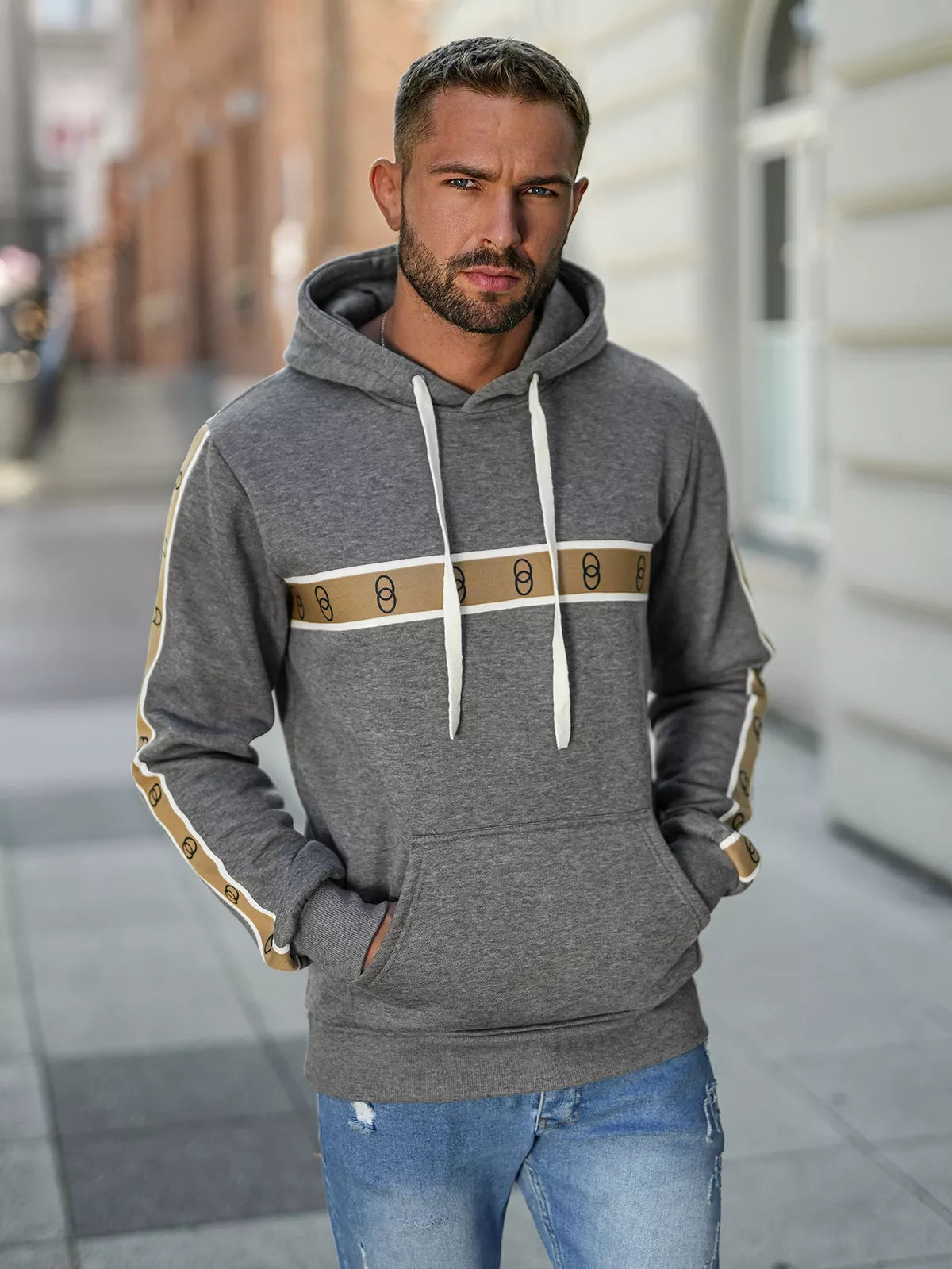 Men's gray sweater Rings