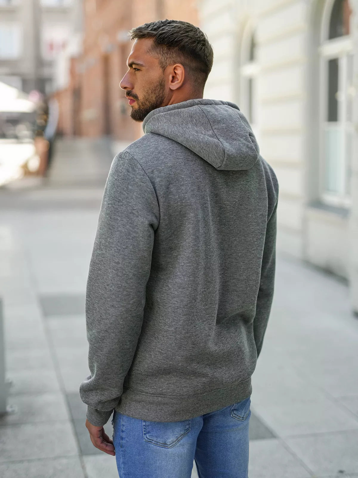 Men's gray hoodie Glum