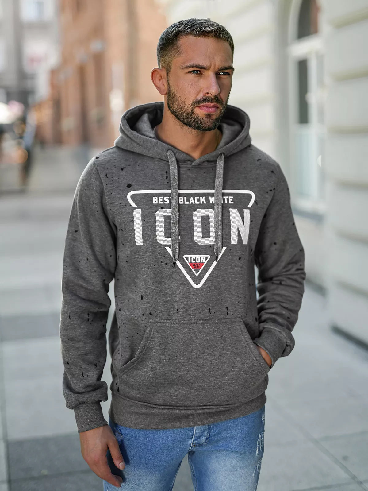 Men's gray sweater Best