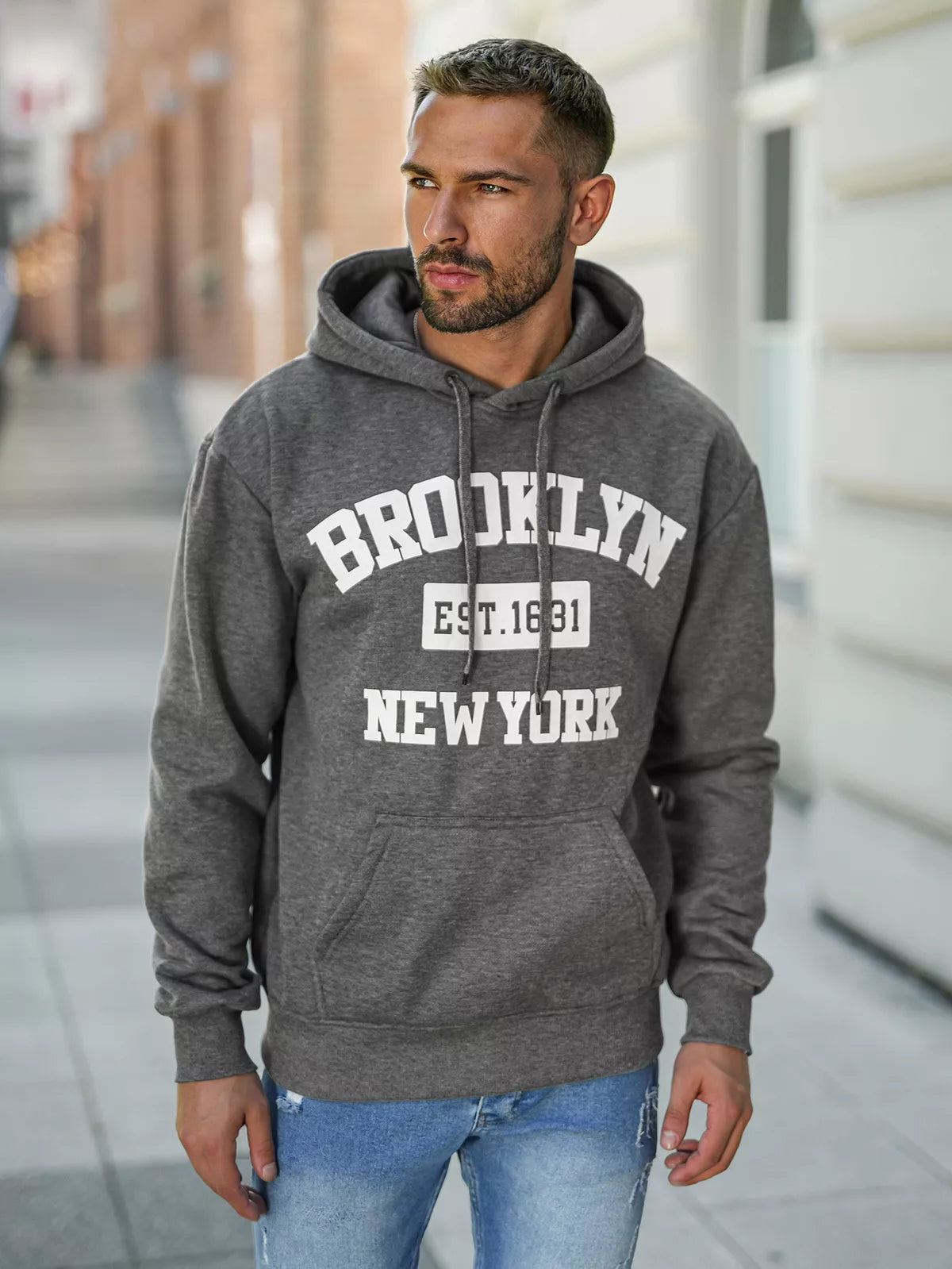Men's gray sweater Brooklyn