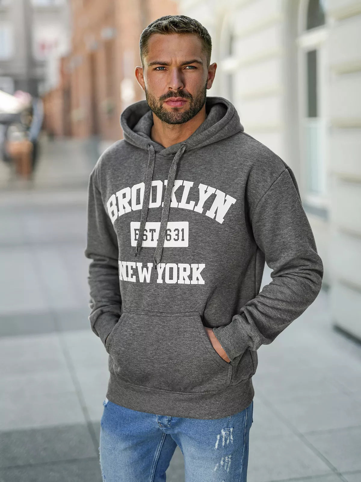 Men's gray sweater Brooklyn
