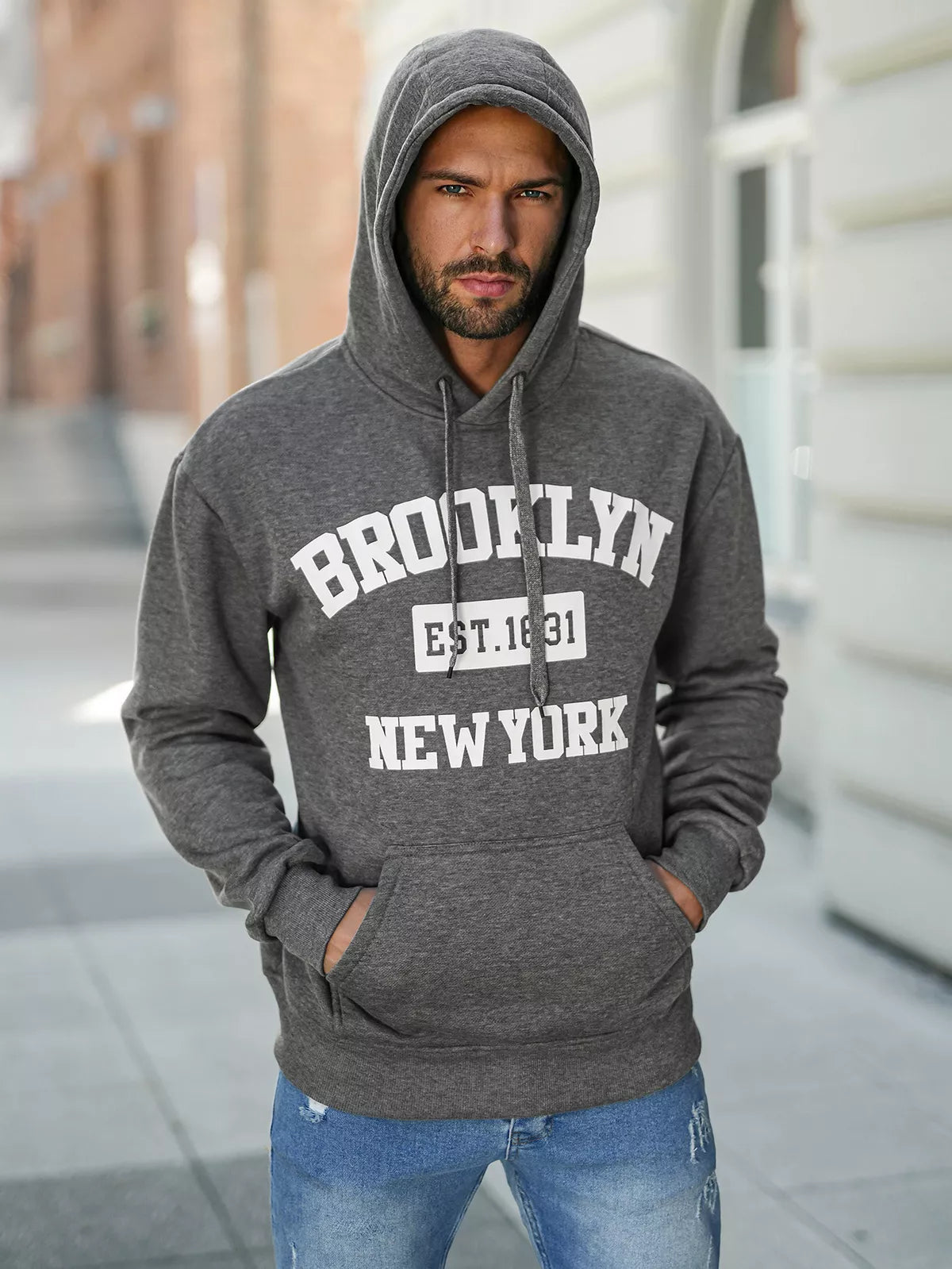Men's gray sweater Brooklyn