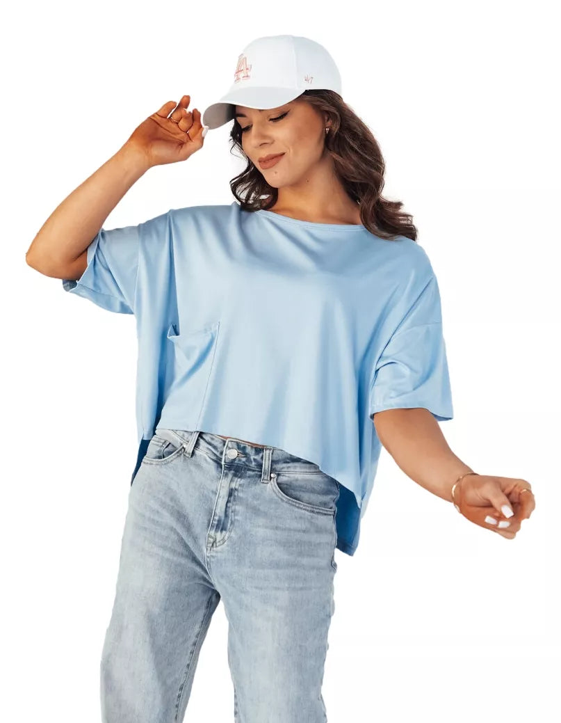 Women's oversized blue T-shirt Eling