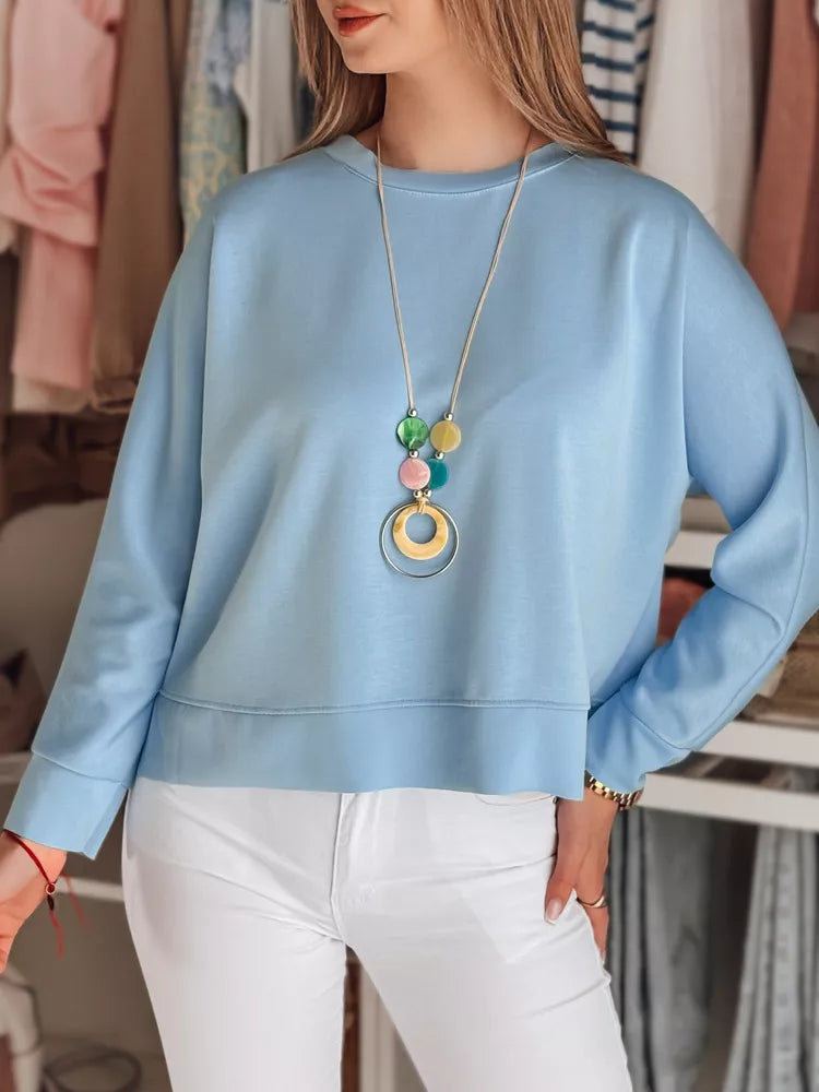 Women's light blue blouse with pendant Nubiss 