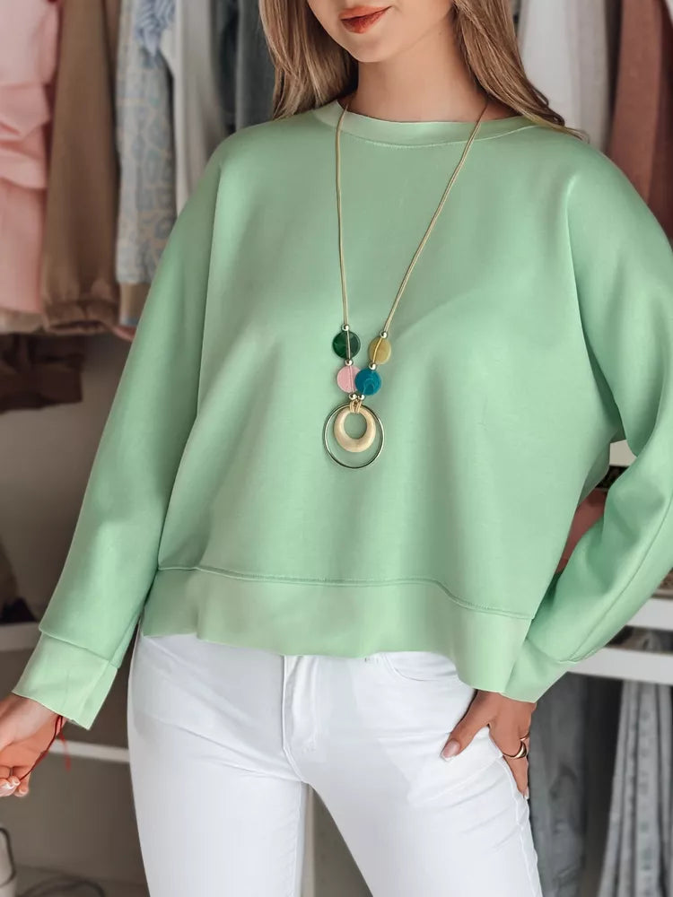 Women's mint blouse with pendant Nubiss 
