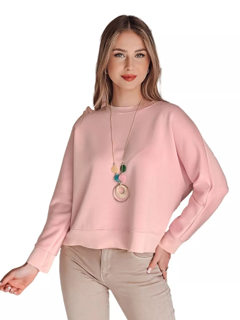 Women's pink blouse with pendant Nubiss 