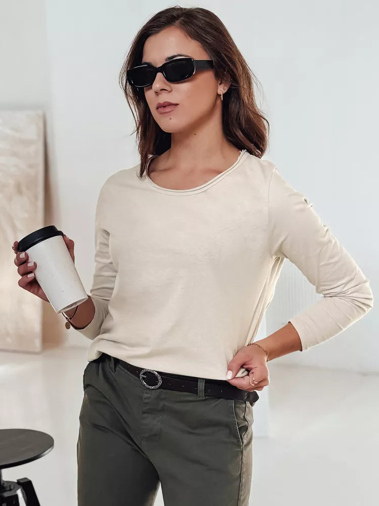 Women's brown blouse with pendant Minimoda