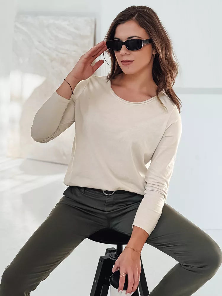 Women's brown blouse with pendant Minimoda