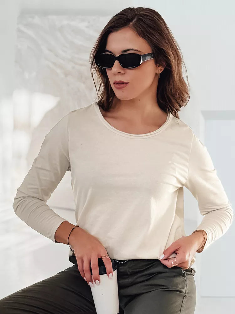 Women's brown blouse with pendant Minimoda