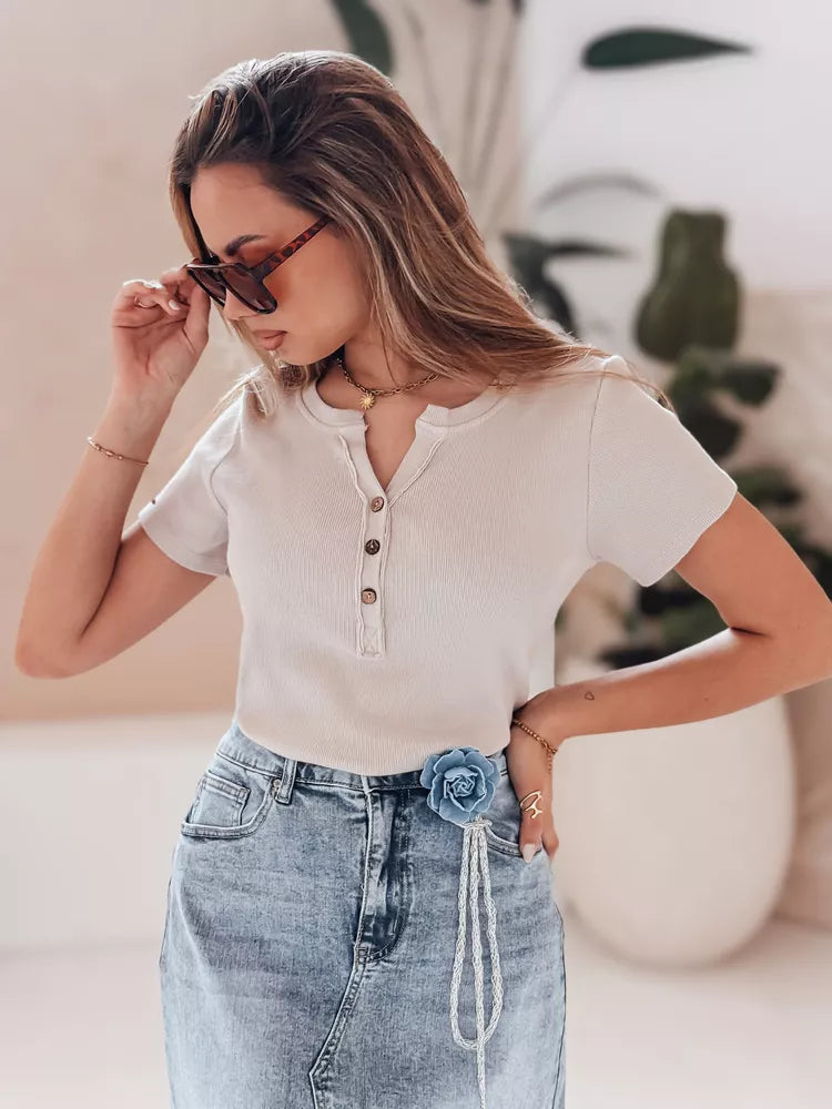 Women's brown blouse Kiss Look