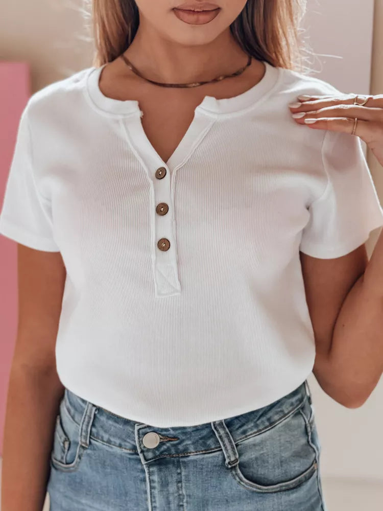 Women's white blouse Kiss Look