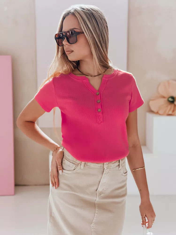 Women's pink blouse Kiss Look