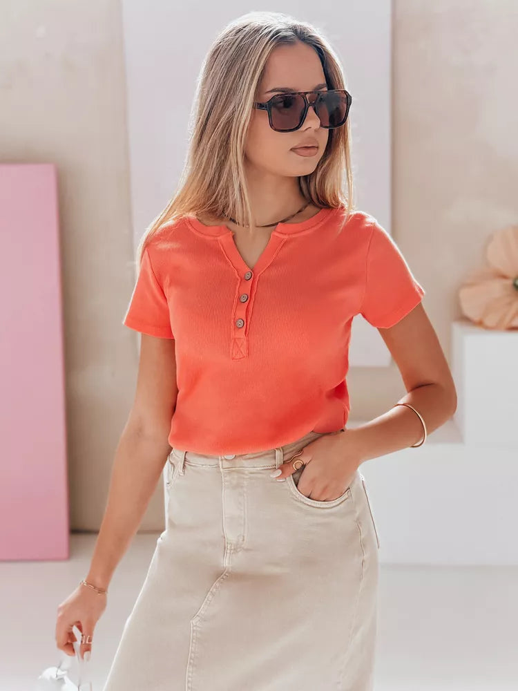 Women's orange blouse Kiss Look