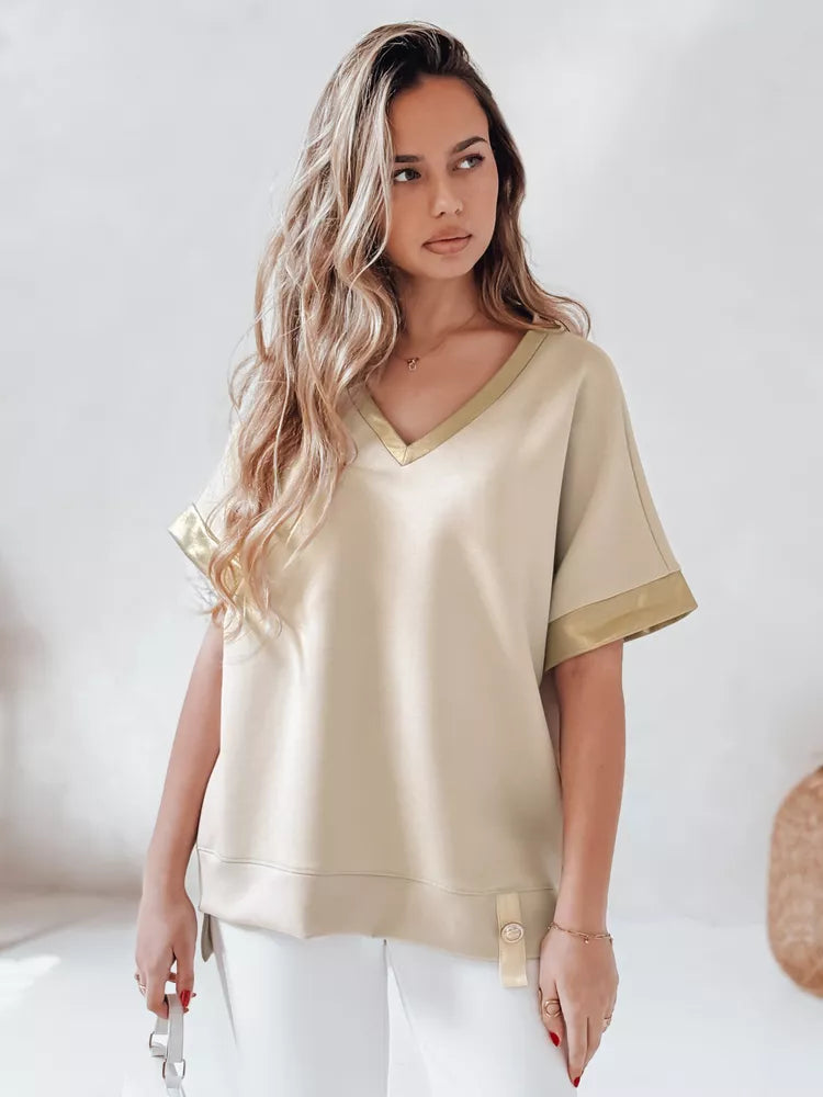 Women's oversize brown T-shirt Shine
