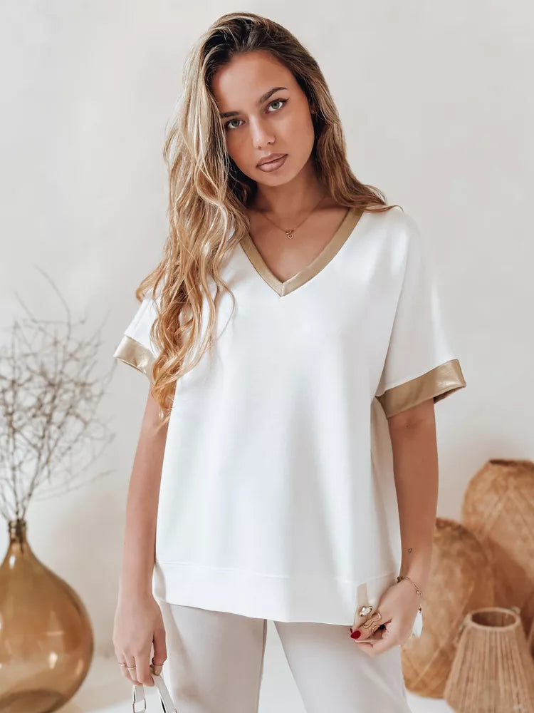 Women's oversize white T-shirt Shine