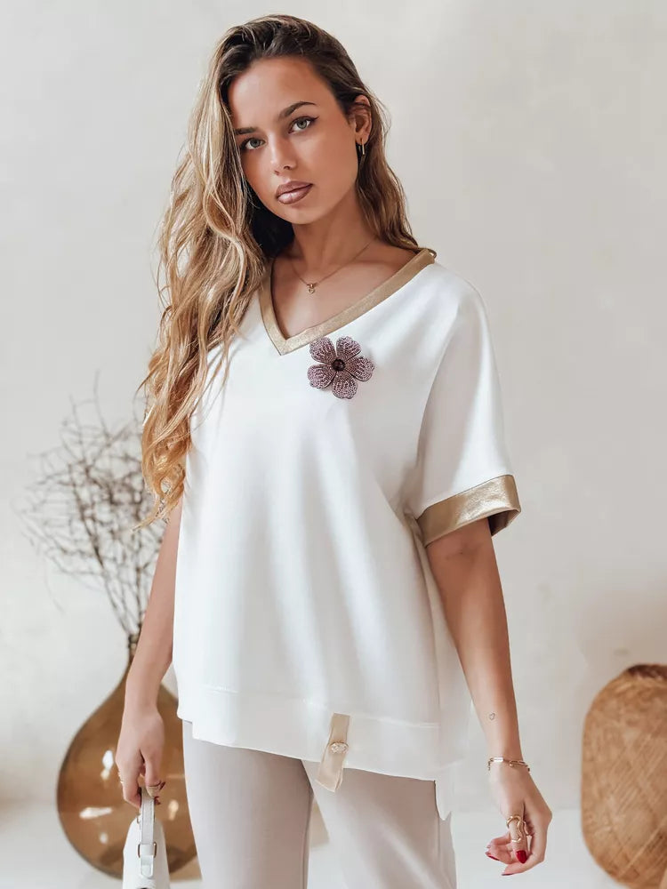 Women's oversize white T-shirt Shine