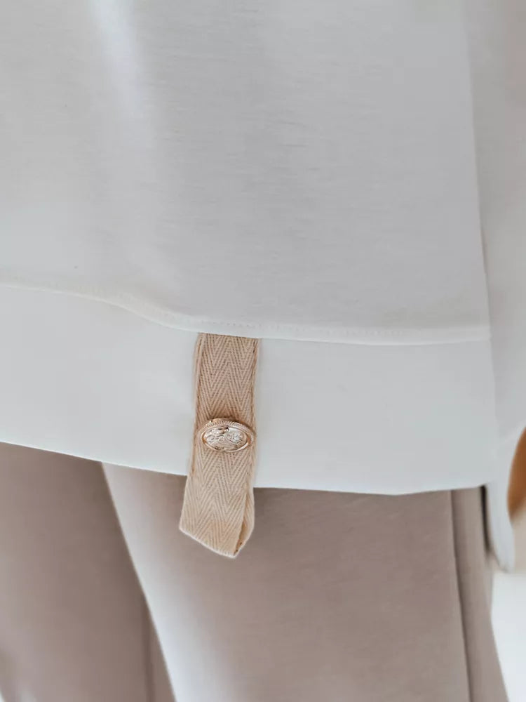 Women's oversize white T-shirt Shine