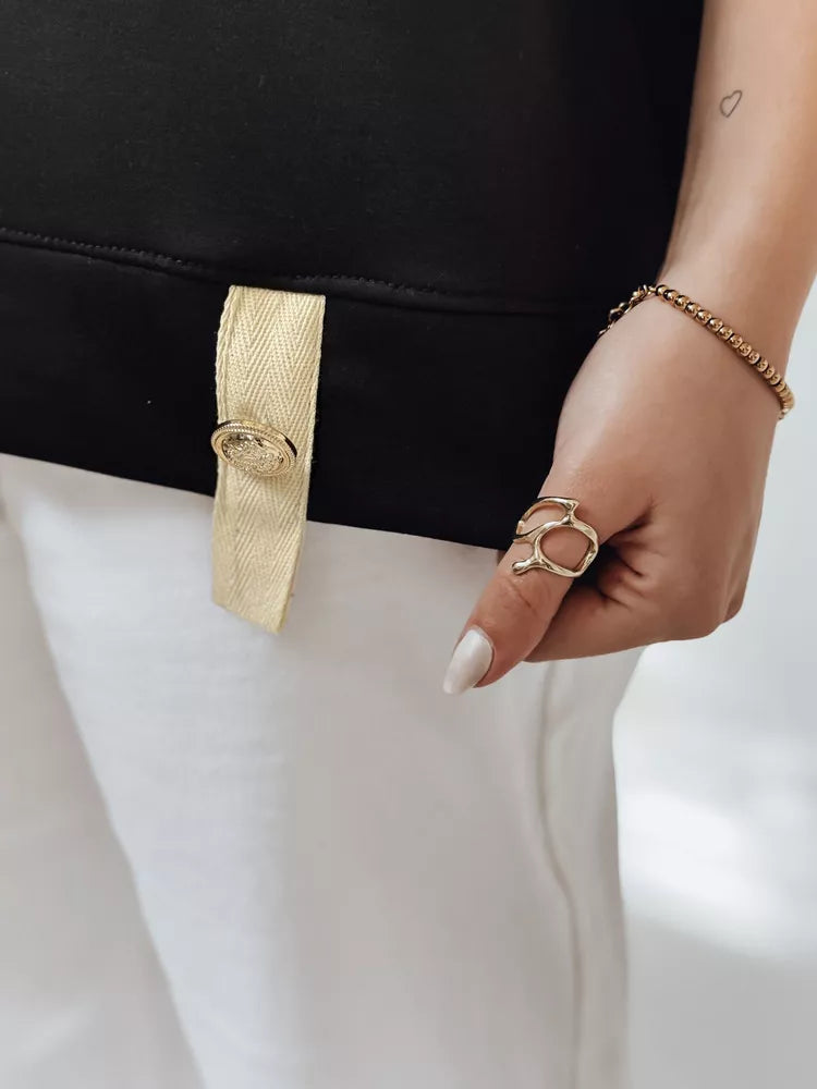 Women's oversized black T-shirt Shine