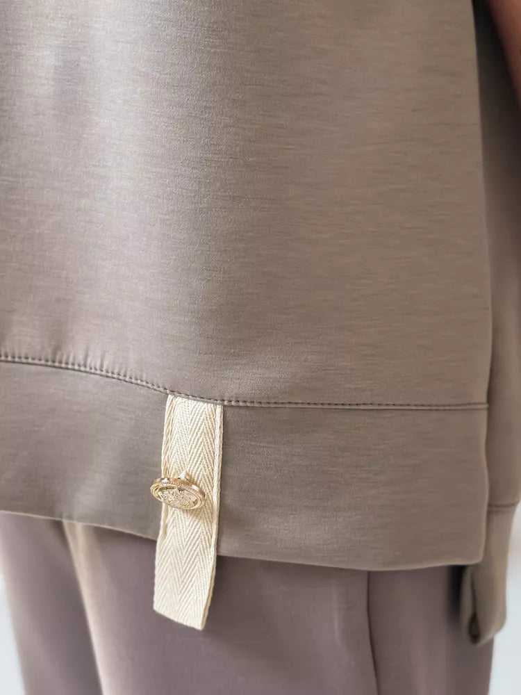 Women's oversized brown T-shirt Shine