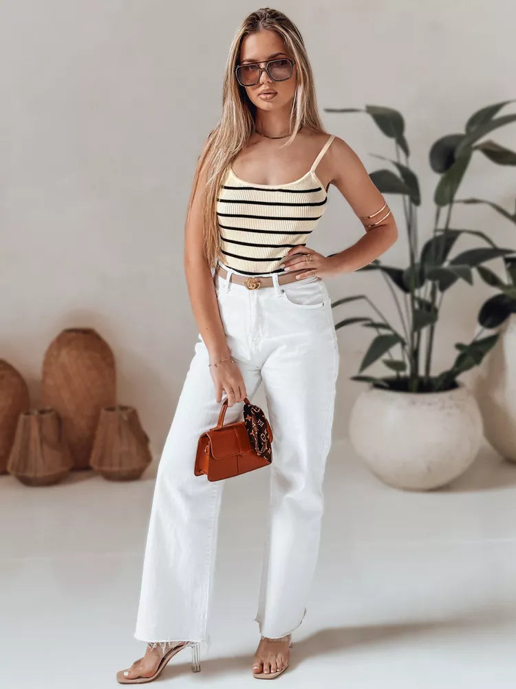 Women's brown striped bra Strip