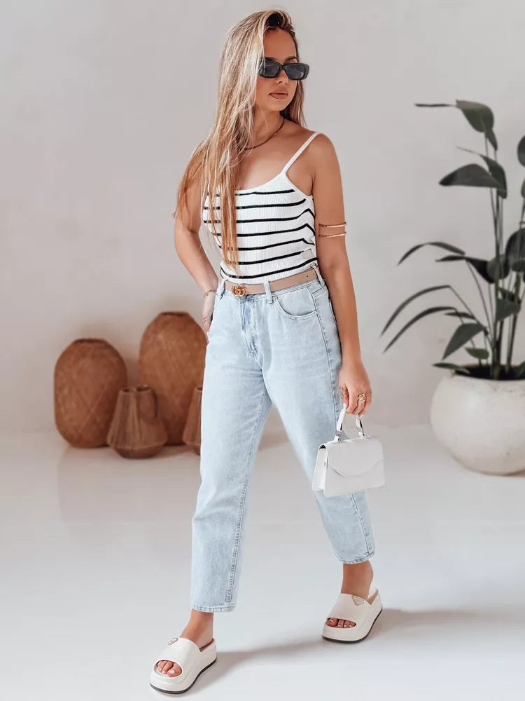 Women's white striped bra Strip