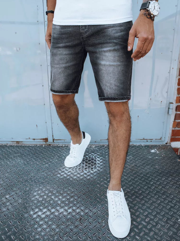 Men's blue short denim shorts Jeans