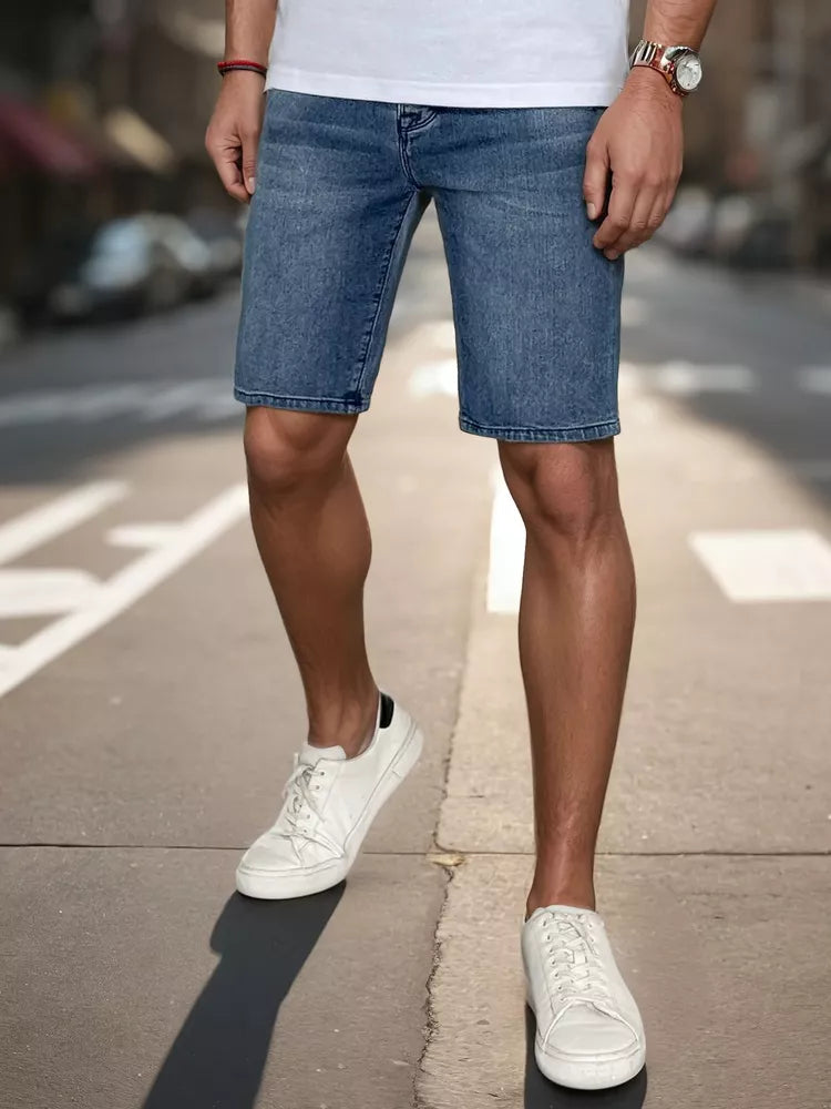Men's blue short denim shorts Jeans