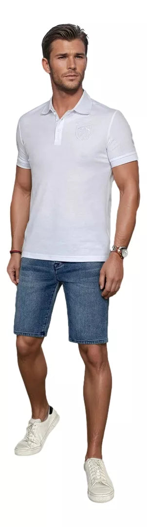 Men's blue short denim shorts Jeans