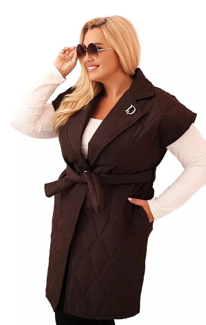 Women's dark brown vest Dalic 