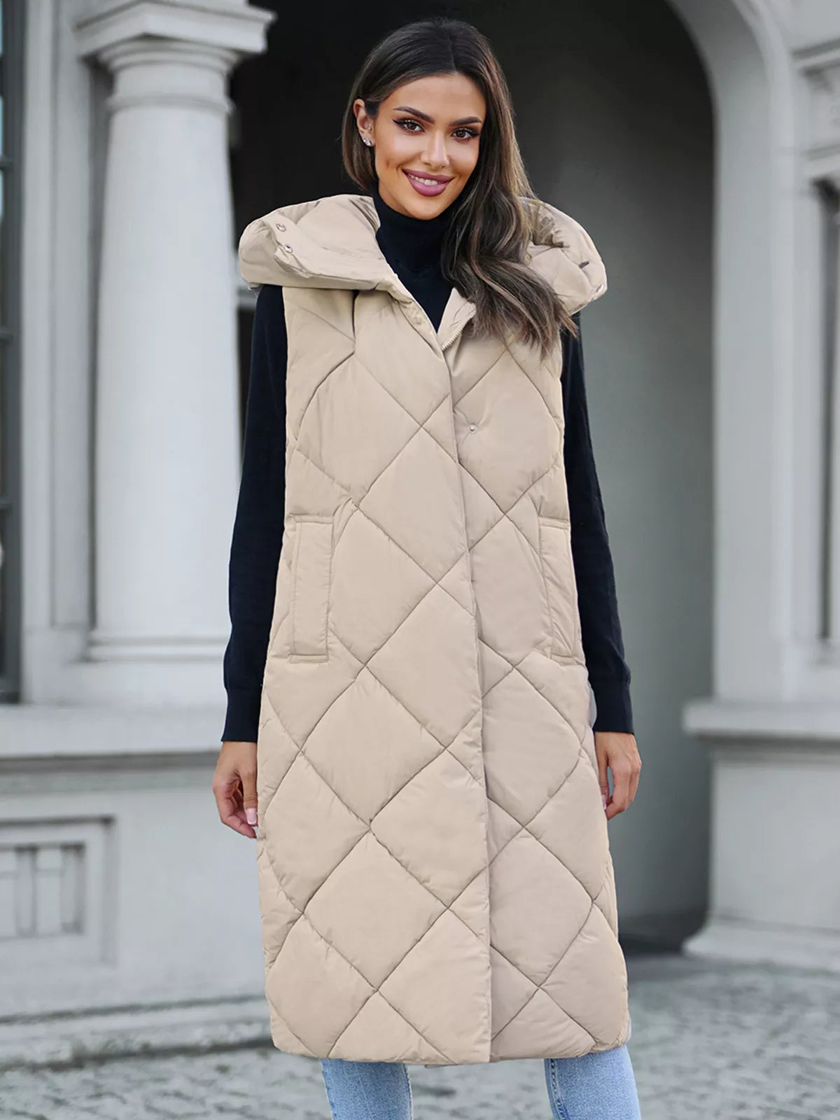 Brown long vest Kiket