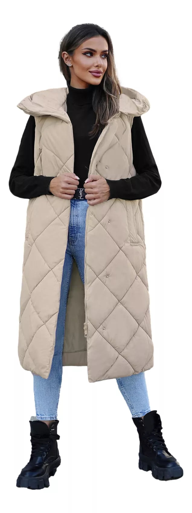 Brown long vest Kiket