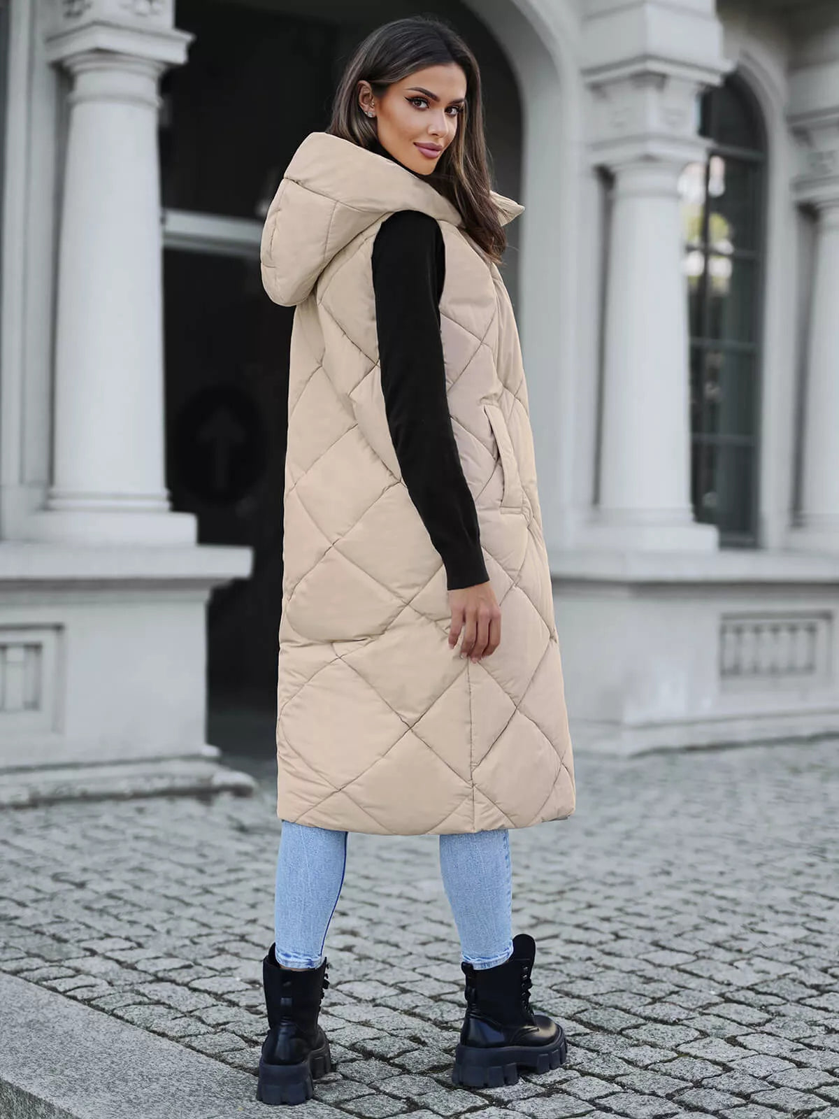 Brown long vest Kiket