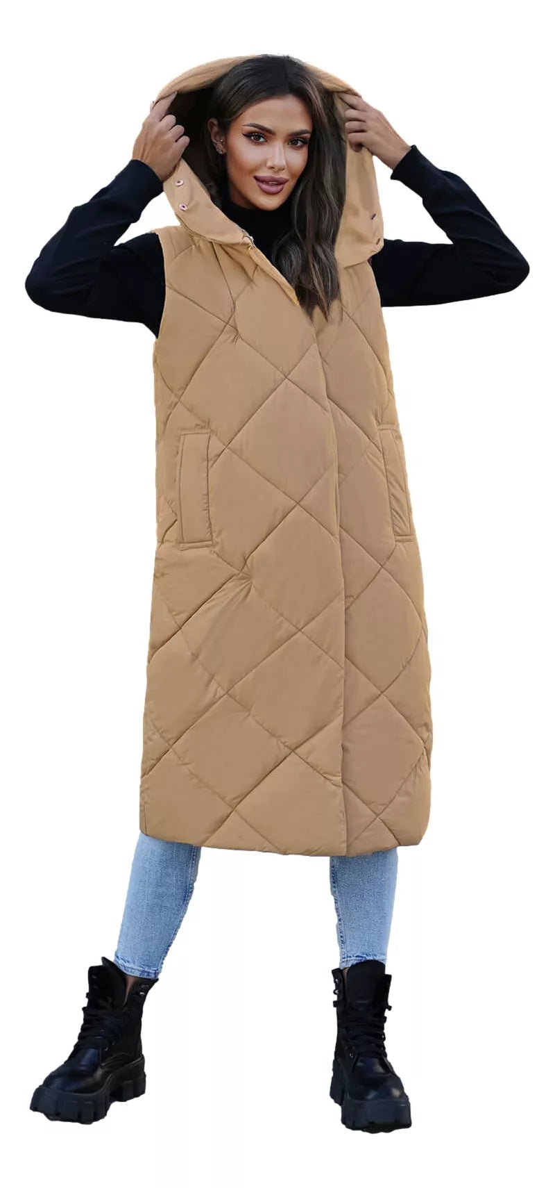 Brown long vest Kiket