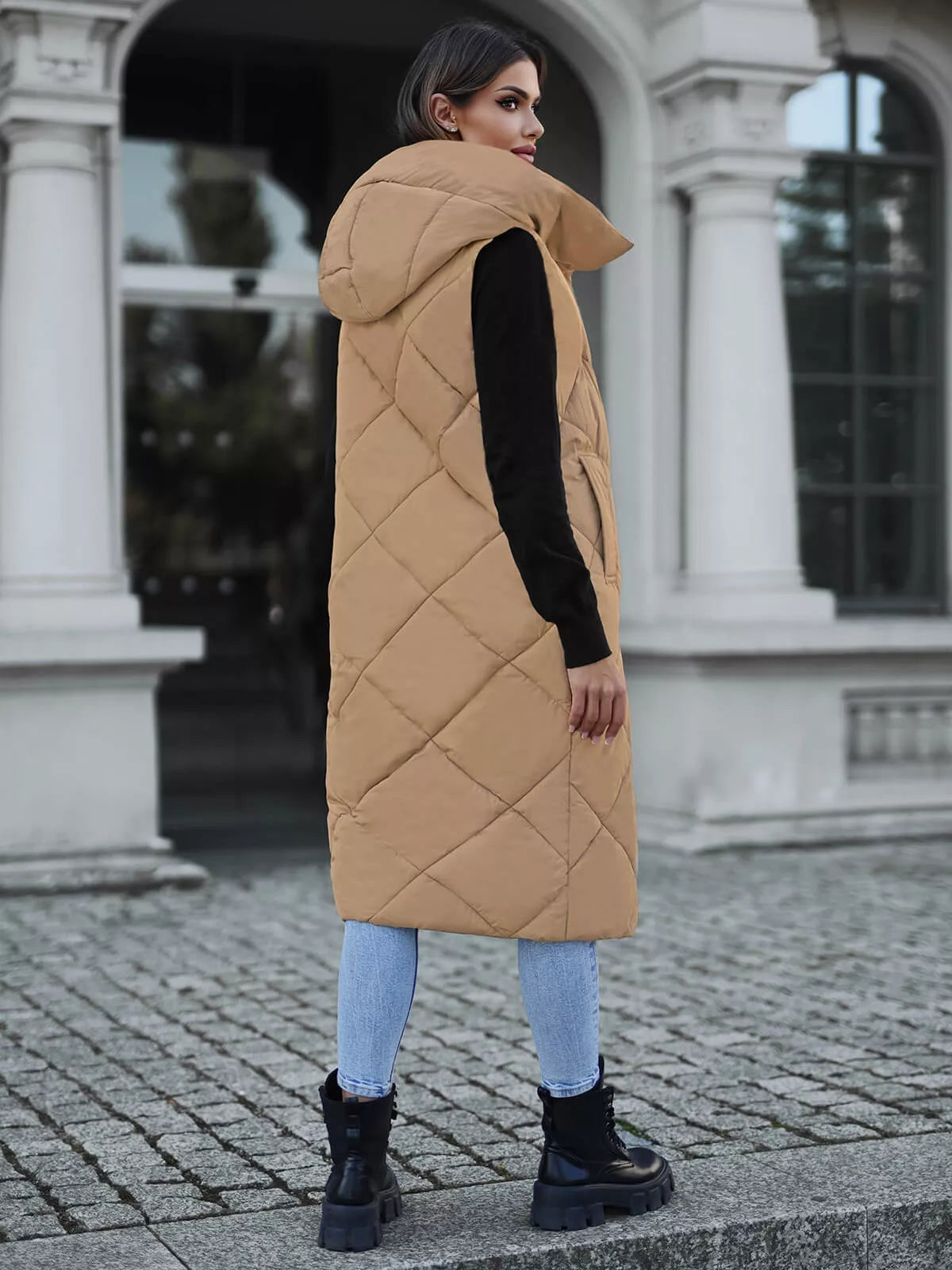 Brown long vest Kiket