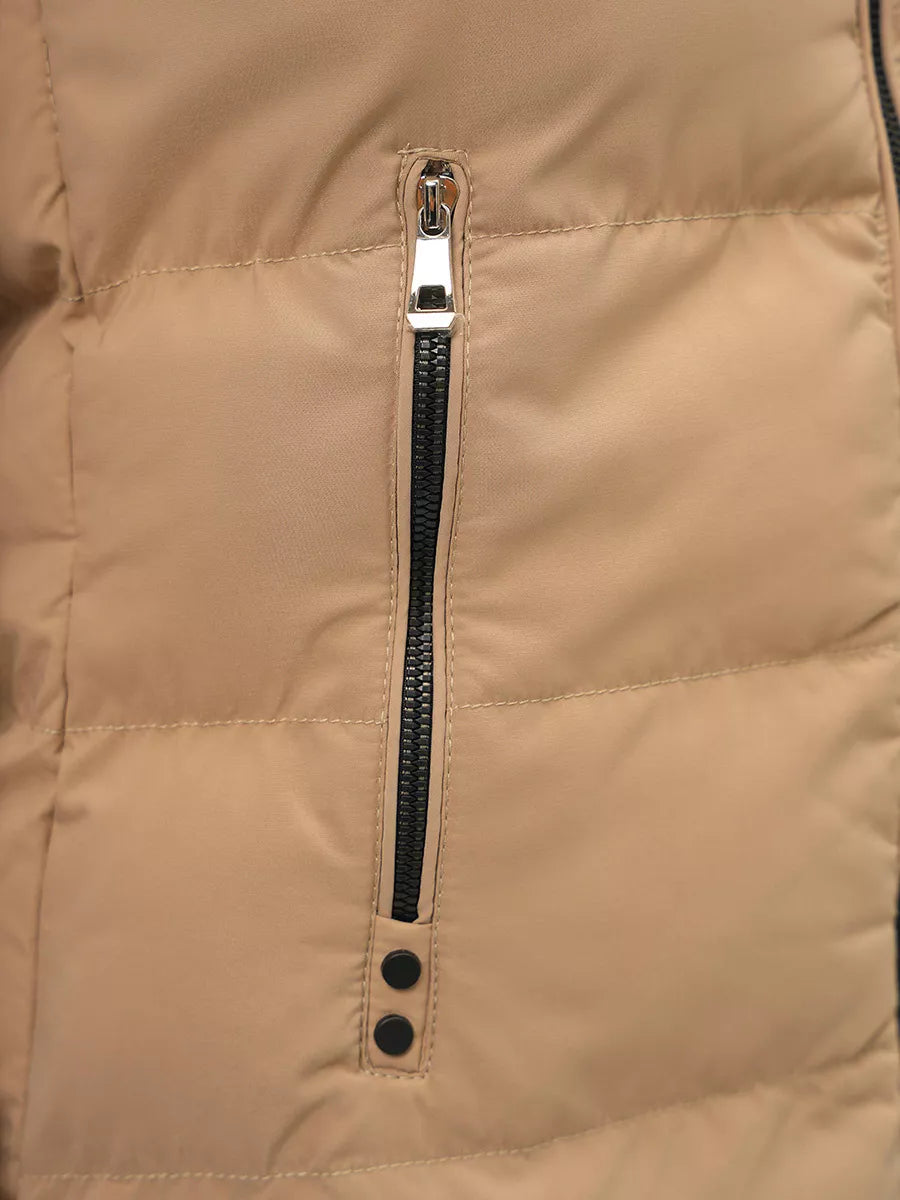 Women's brown long vest Peret