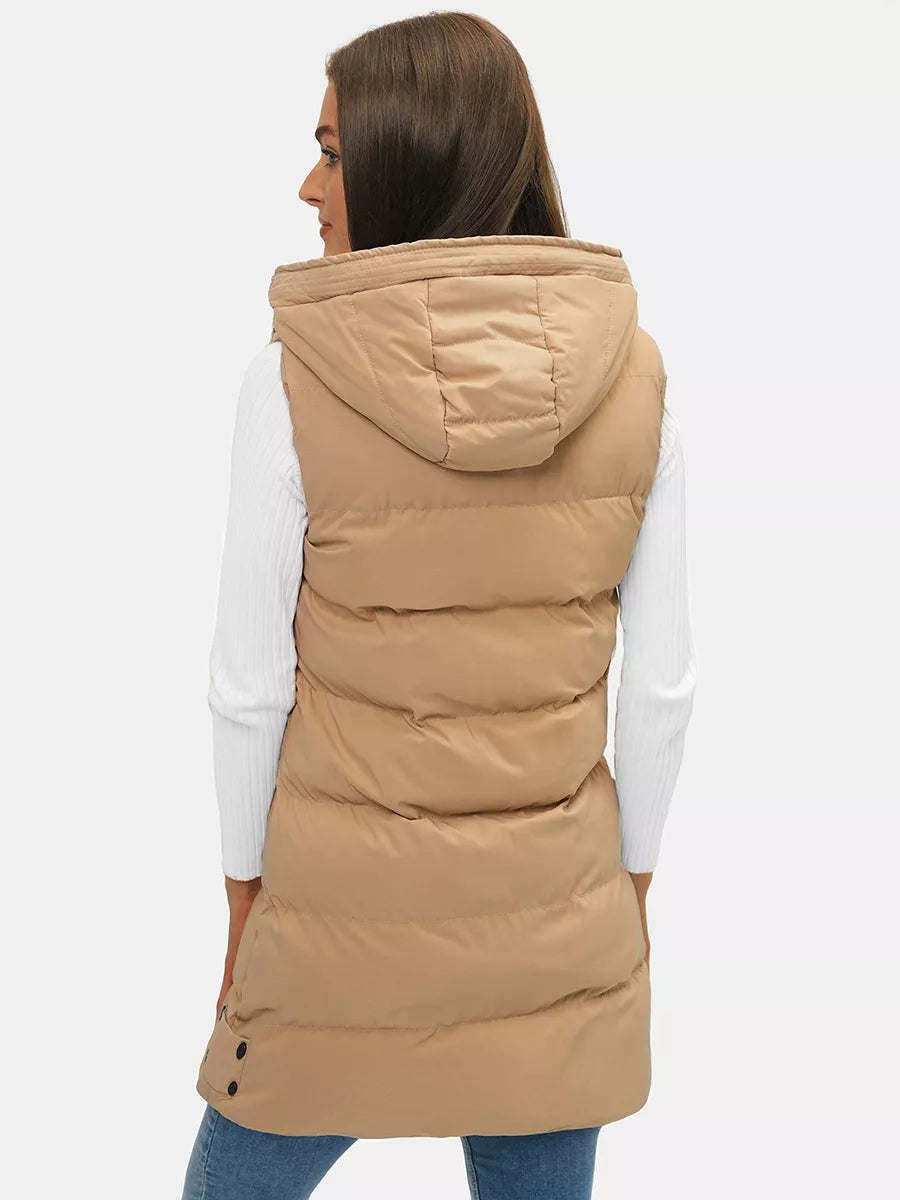 Women's brown long vest Peret