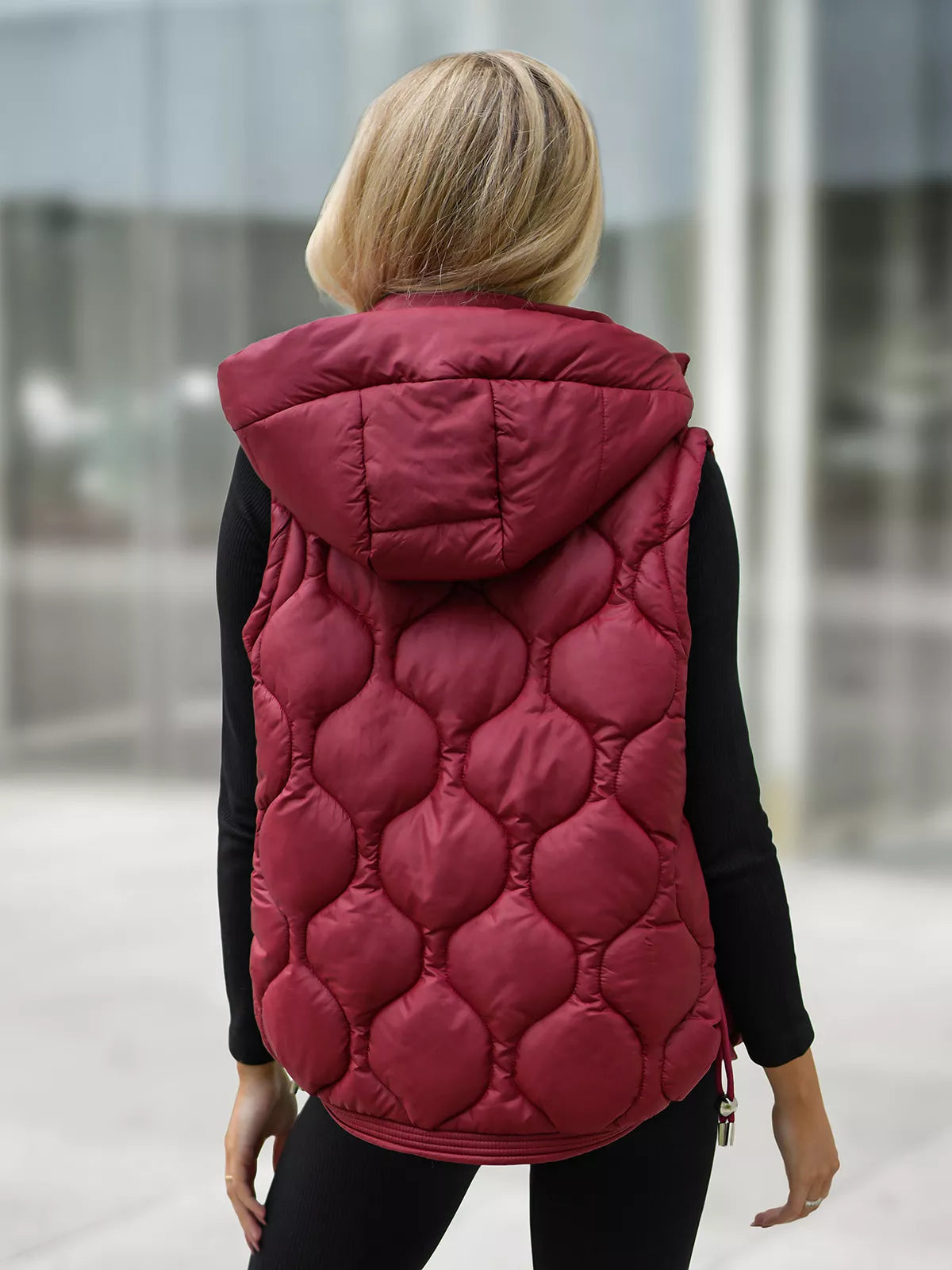 Women's burgundy vest Lyra