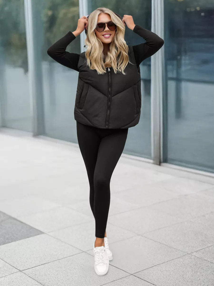 Women's black vest Gusti