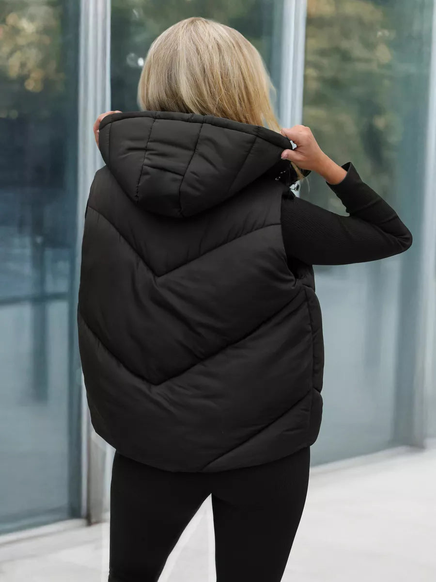 Women's black vest Gusti