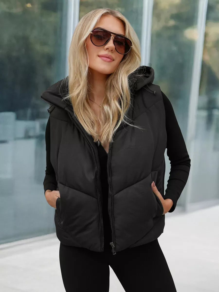 Women's black vest Gusti