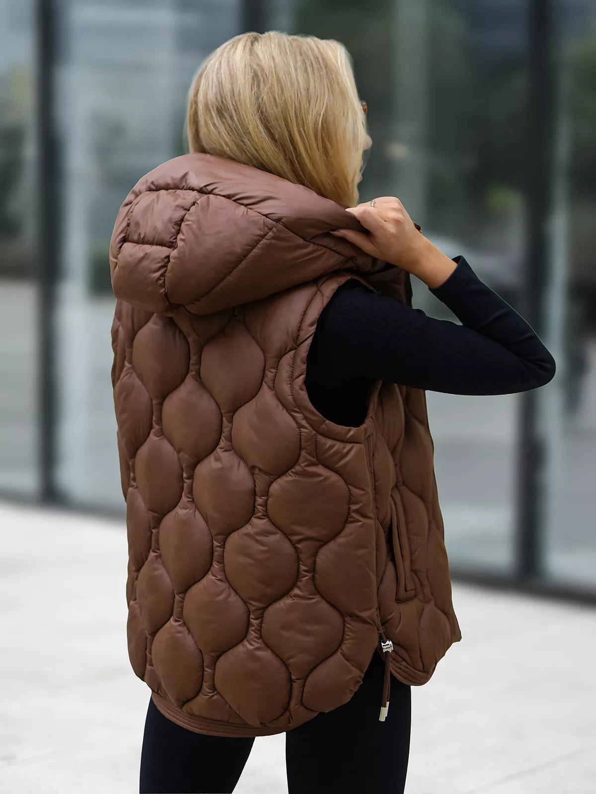 Women's brown vest Lyra
