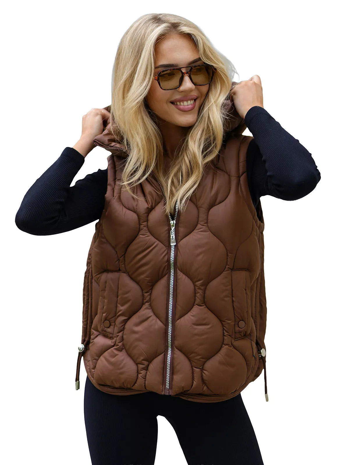 Women's brown vest Lyra