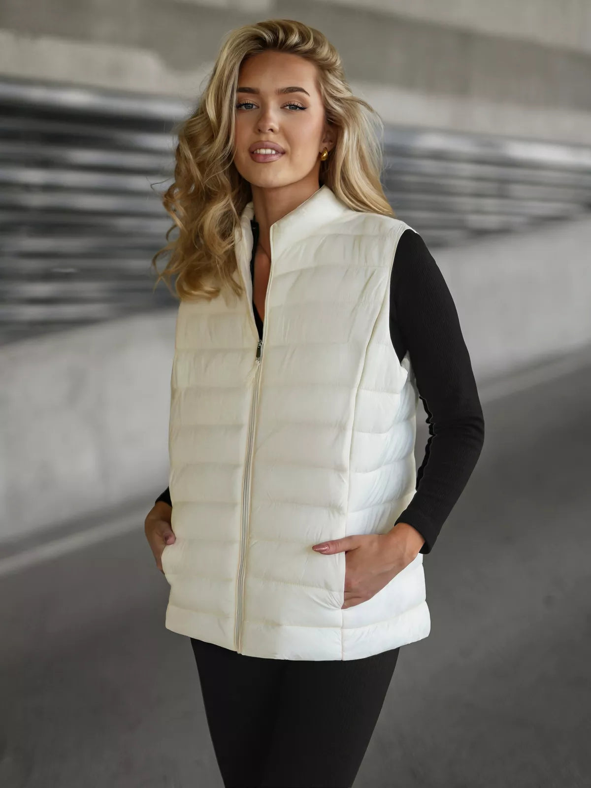 Women's white vest Tory