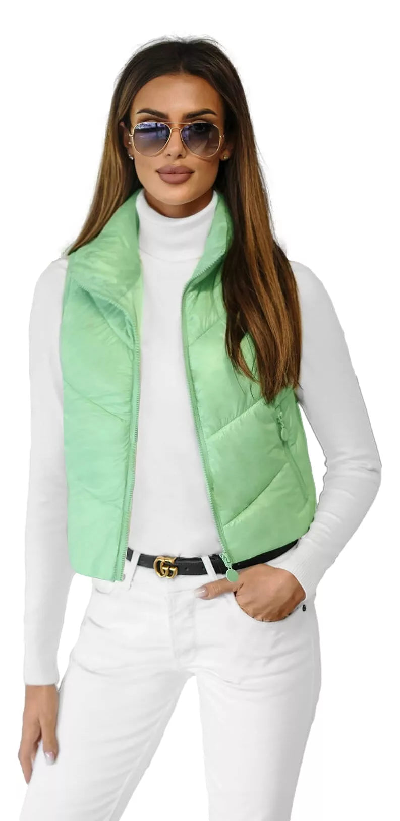 Women's shiny mint vest Spin