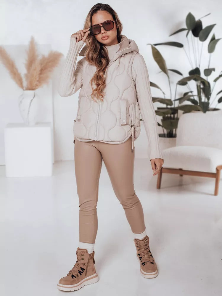 Women's light brown vest Jener