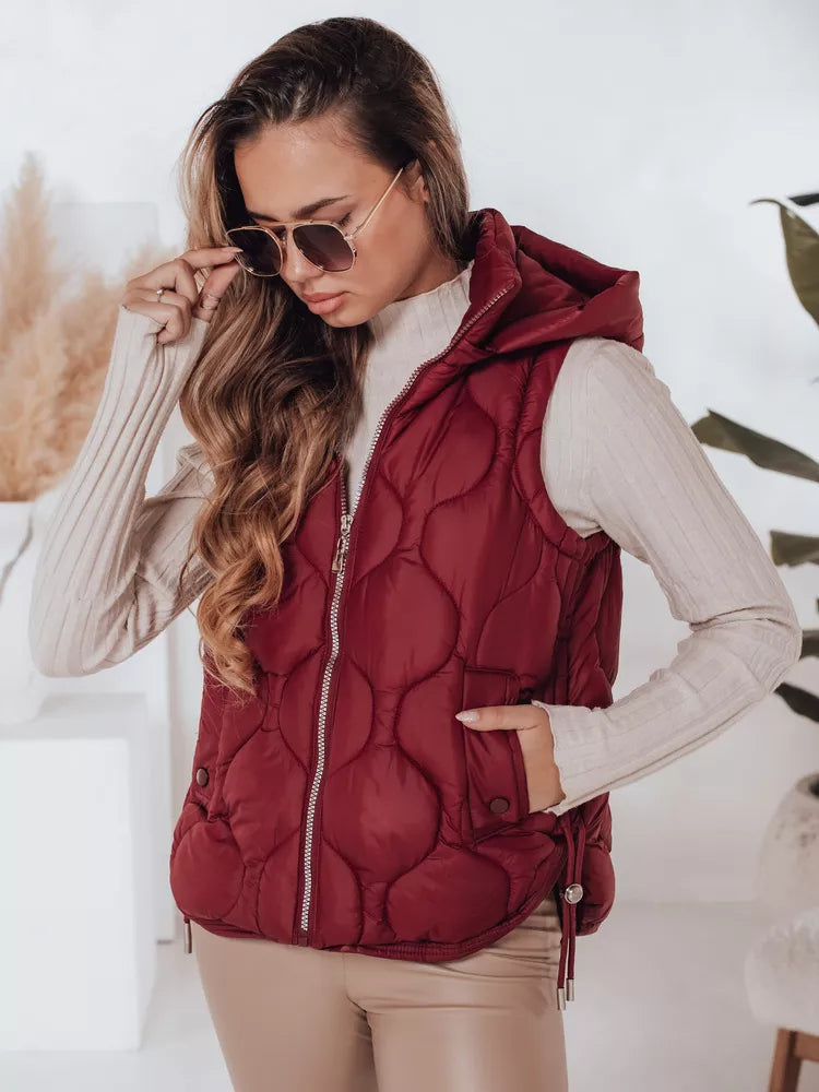 Women's burgundy vest Jener