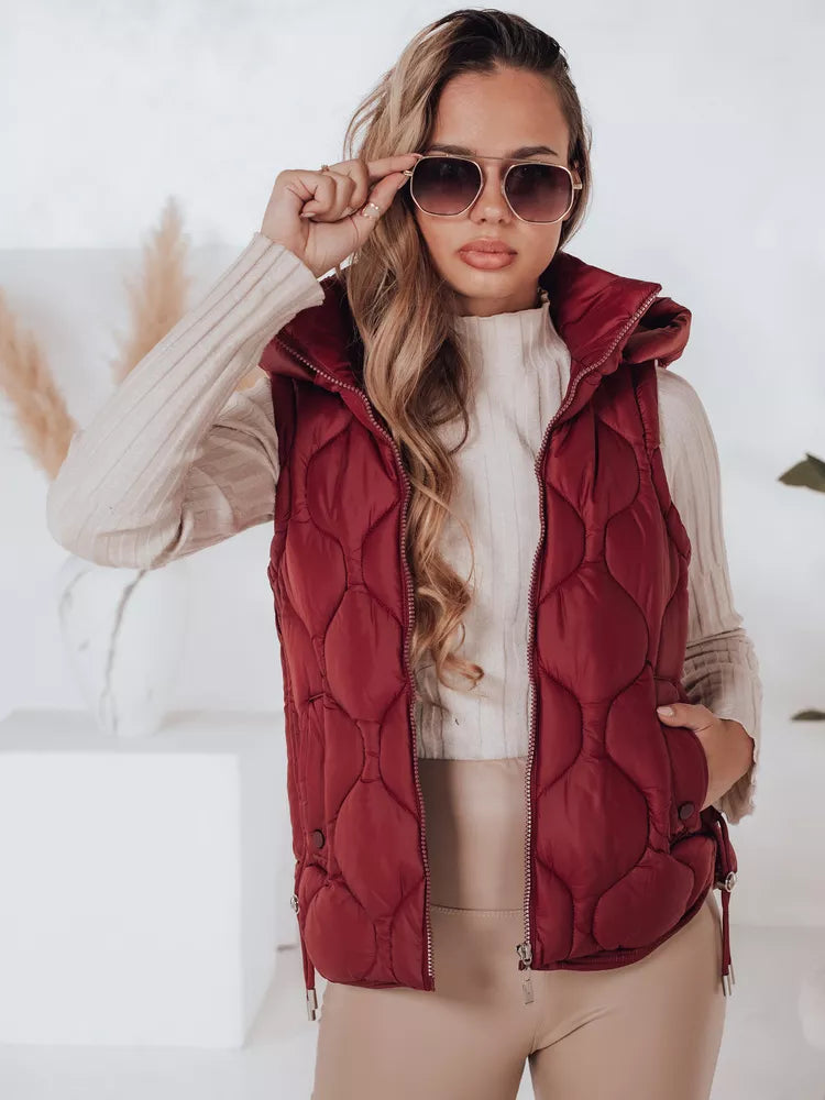 Women's burgundy vest Jener