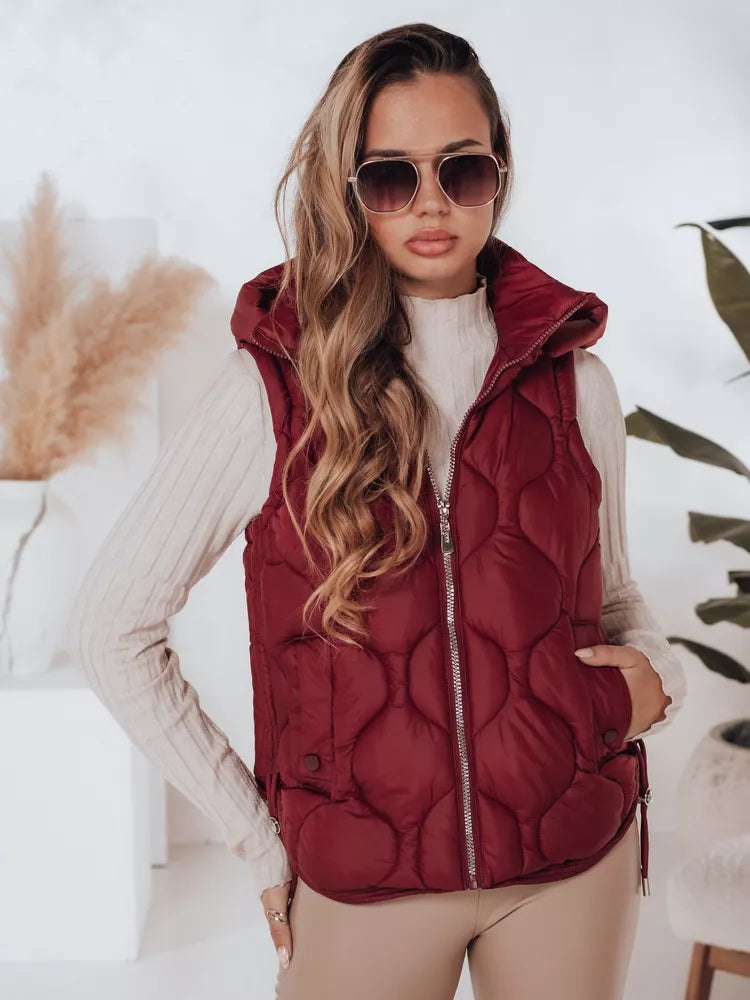 Women's burgundy vest Jener